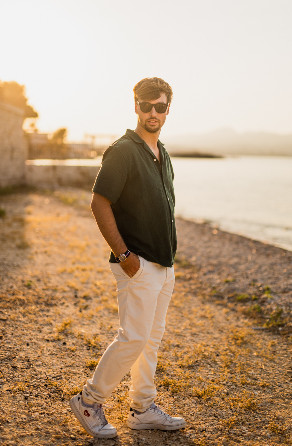 homme portrait mariage soleil