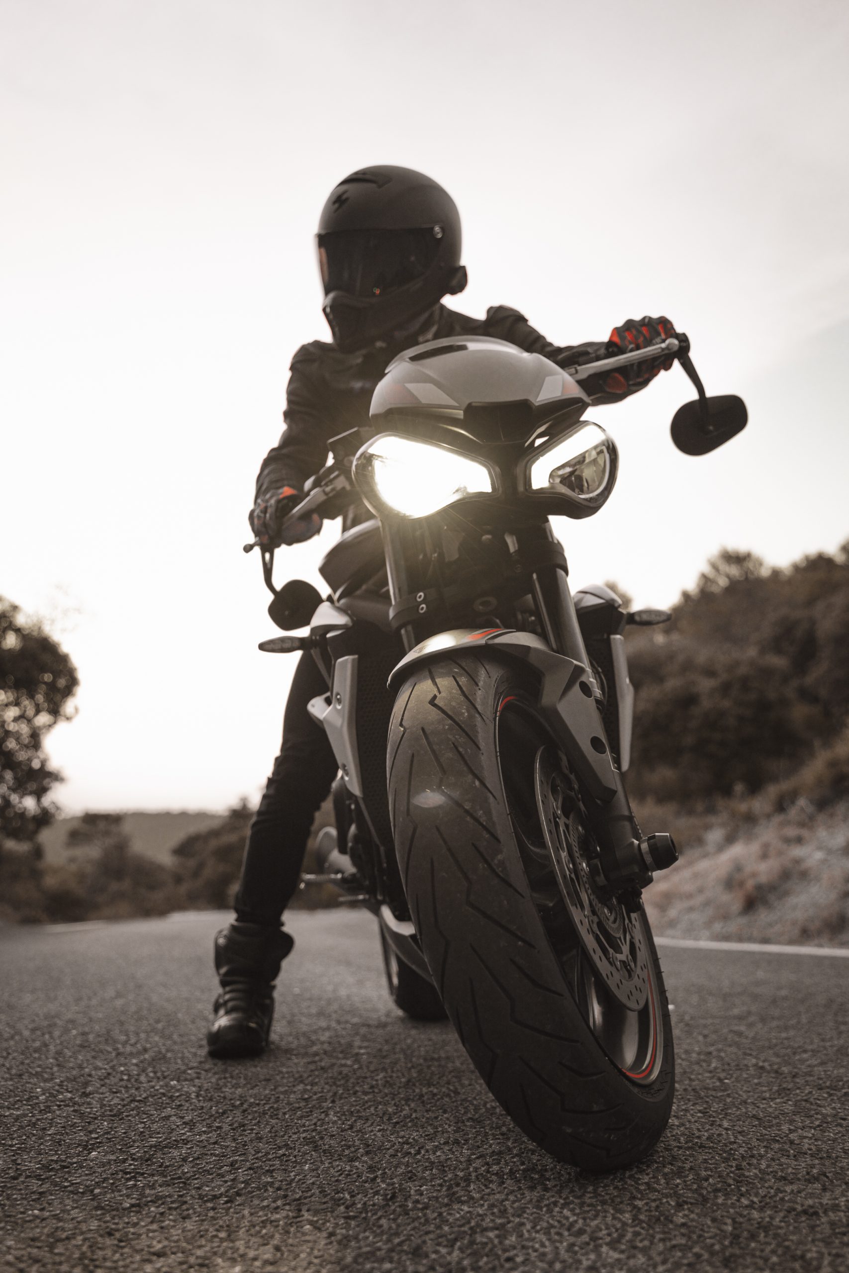 moto casque triumph veste motard